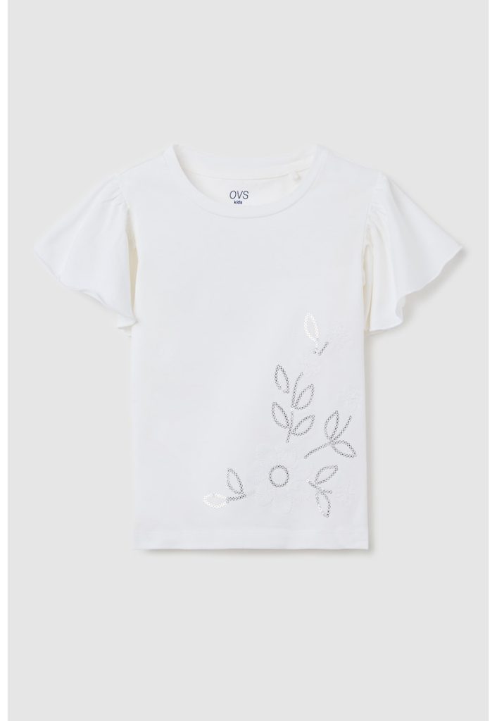 Tricou cu maneci cu volane-FETE/IMBRACAMINTE/Tricouri si maiouri-IMBRACAMINTE/Tricouri si maiouri