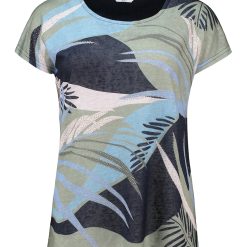 Tricou cu model colorblock pe fata-FEMEI/IMBRACAMINTE/Tricouri si maiouri-IMBRACAMINTE/Tricouri si maiouri