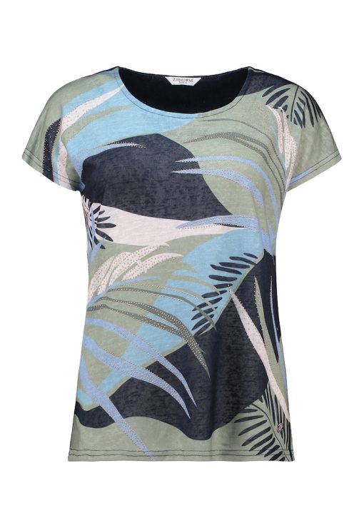 Tricou cu model colorblock pe fata-FEMEI/IMBRACAMINTE/Tricouri si maiouri-IMBRACAMINTE/Tricouri si maiouri