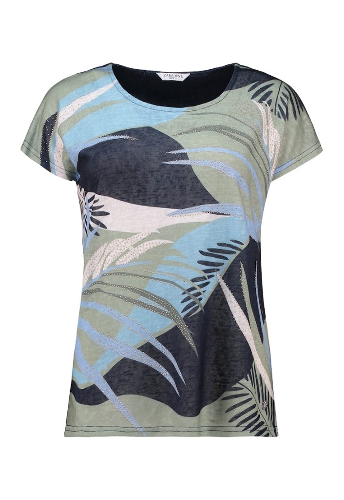Tricou cu model colorblock pe fata-FEMEI/IMBRACAMINTE/Tricouri si maiouri-IMBRACAMINTE/Tricouri si maiouri