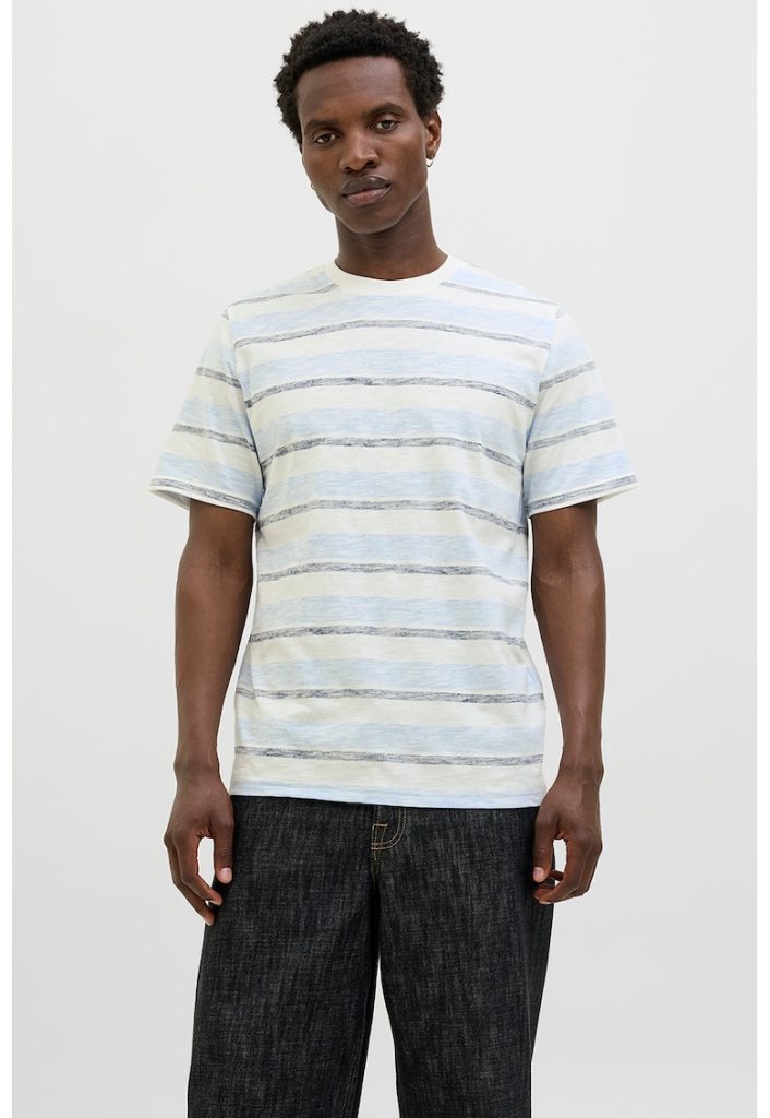 Tricou cu model in dungi-BARBATI/IMBRACAMINTE/Tricouri si maiouri-IMBRACAMINTE/Tricouri si maiouri