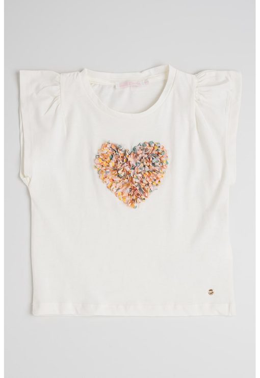 Tricou de bumbac cu aplicatii-FETE/IMBRACAMINTE/Tricouri si maiouri-IMBRACAMINTE/Tricouri si maiouri