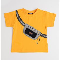 Tricou de bumbac cu buzunar cu fermoar-BAIETI/IMBRACAMINTE/Tricouri si maiouri-IMBRACAMINTE/Tricouri si maiouri