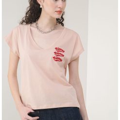 Tricou de bumbac cu decolteu in V Collie-FEMEI/IMBRACAMINTE/Tricouri si maiouri-IMBRACAMINTE/Tricouri si maiouri