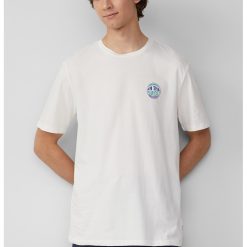 Tricou de bumbac cu decolteu la baza gatului-BARBATI/IMBRACAMINTE/Tricouri si maiouri-IMBRACAMINTE/Tricouri si maiouri