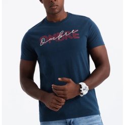 Tricou de bumbac cu decolteu la baza gatului-BARBATI/IMBRACAMINTE/Tricouri si maiouri-IMBRACAMINTE/Tricouri si maiouri