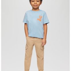 Tricou de bumbac cu decolteu la baza gatului-BAIETI/IMBRACAMINTE/Tricouri si maiouri-IMBRACAMINTE/Tricouri si maiouri