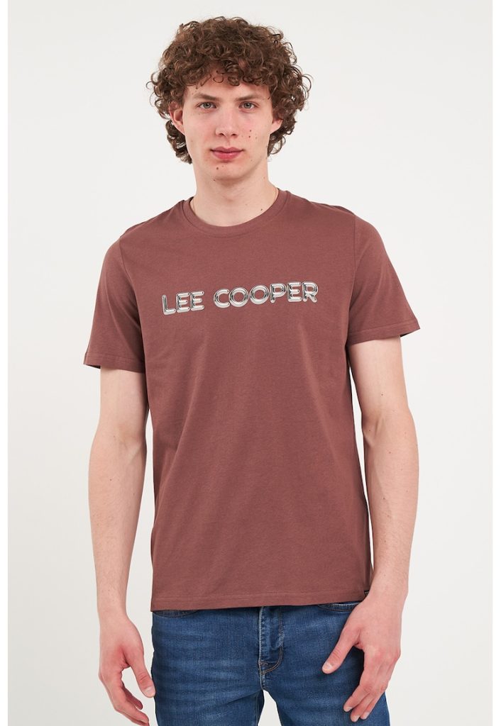 Tricou de bumbac cu decolteu la baza gatului-BARBATI/IMBRACAMINTE/Tricouri si maiouri-IMBRACAMINTE/Tricouri si maiouri