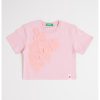 Tricou de bumbac cu decolteu la baza gatului-FETE/IMBRACAMINTE/Tricouri si maiouri-IMBRACAMINTE/Tricouri si maiouri