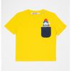 Tricou de bumbac cu decolteu la baza gatului-BAIETI/IMBRACAMINTE/Tricouri si maiouri-IMBRACAMINTE/Tricouri si maiouri
