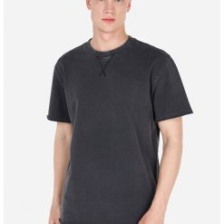 Tricou de bumbac cu decolteu la baza gatului-BARBATI/IMBRACAMINTE/Tricouri si maiouri-IMBRACAMINTE/Tricouri si maiouri