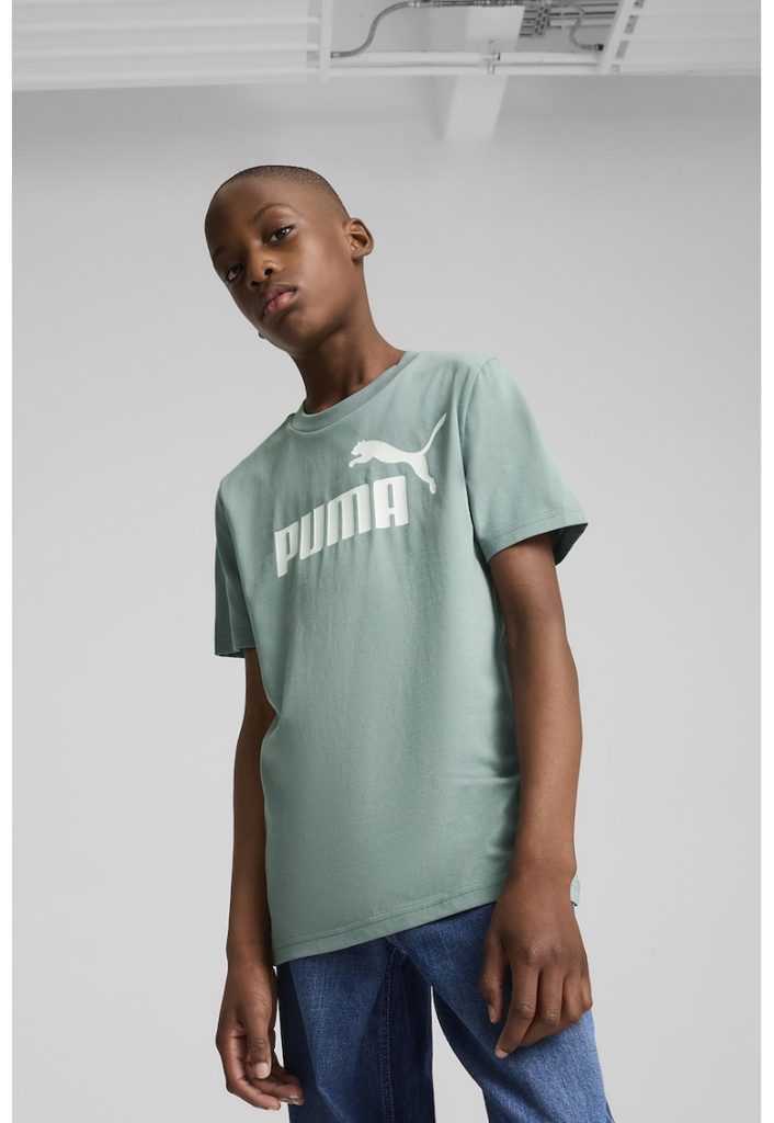 Tricou de bumbac cu decolteu la baza gatului si logo-BAIETI/IMBRACAMINTE/Tricouri si maiouri-IMBRACAMINTE/Tricouri si maiouri