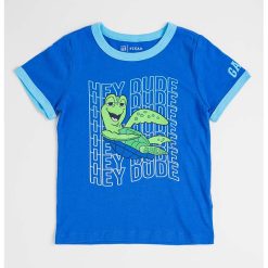 Tricou de bumbac cu detalii contrastante-BAIETI/IMBRACAMINTE/Tricouri si maiouri-IMBRACAMINTE/Tricouri si maiouri