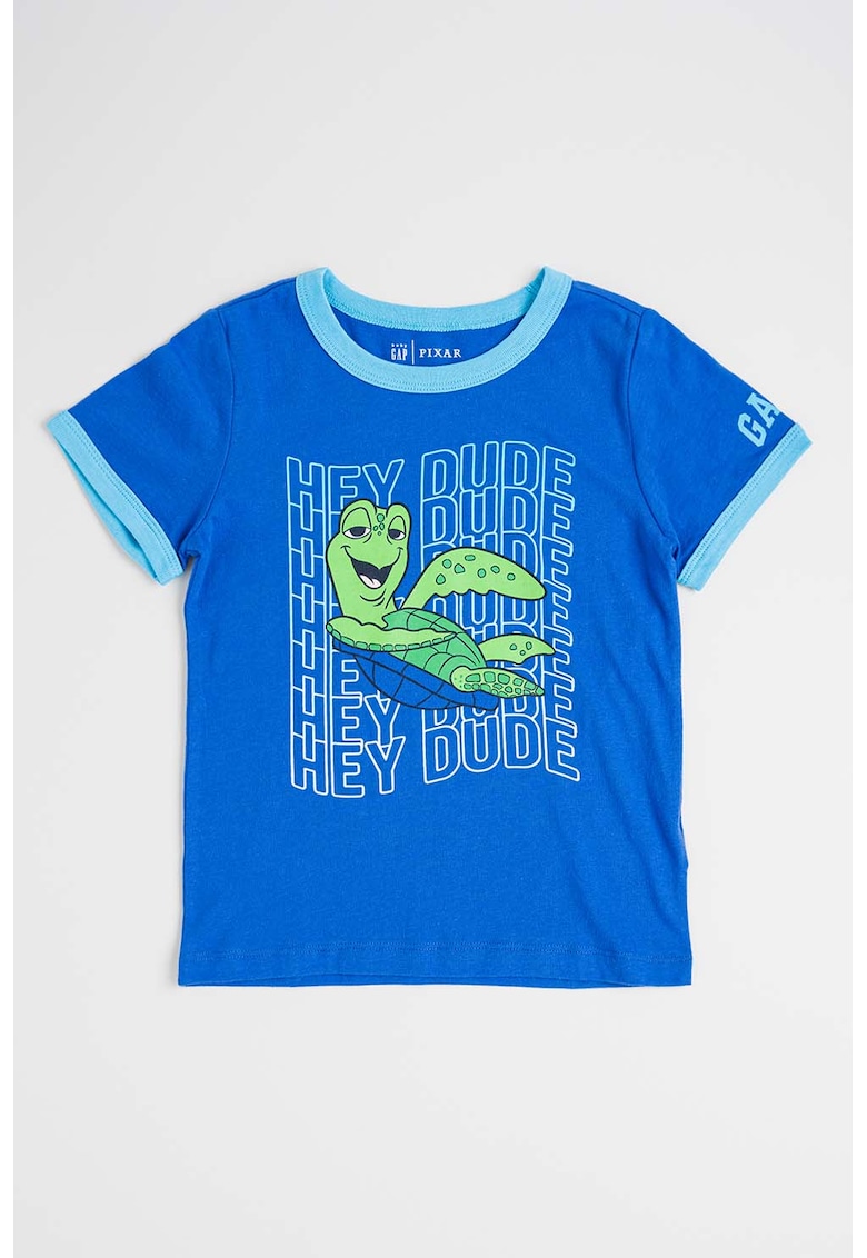 Tricou de bumbac cu detalii contrastante-BAIETI/IMBRACAMINTE/Tricouri si maiouri-IMBRACAMINTE/Tricouri si maiouri