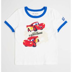 Tricou de bumbac cu detalii contrastante-BAIETI/IMBRACAMINTE/Tricouri si maiouri-IMBRACAMINTE/Tricouri si maiouri