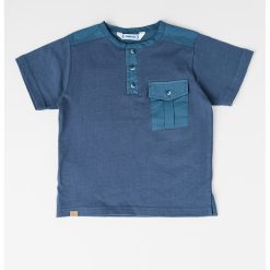 Tricou de bumbac cu fenta cu nasturi-BAIETI/IMBRACAMINTE/Tricouri si maiouri-IMBRACAMINTE/Tricouri si maiouri