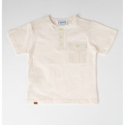 Tricou de bumbac cu fenta cu nasturi-BAIETI/IMBRACAMINTE/Tricouri si maiouri-IMBRACAMINTE/Tricouri si maiouri