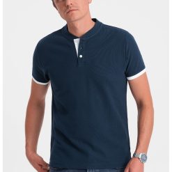 Tricou de bumbac cu fenta cu nasturi-BARBATI/IMBRACAMINTE/Tricouri si maiouri-IMBRACAMINTE/Tricouri si maiouri