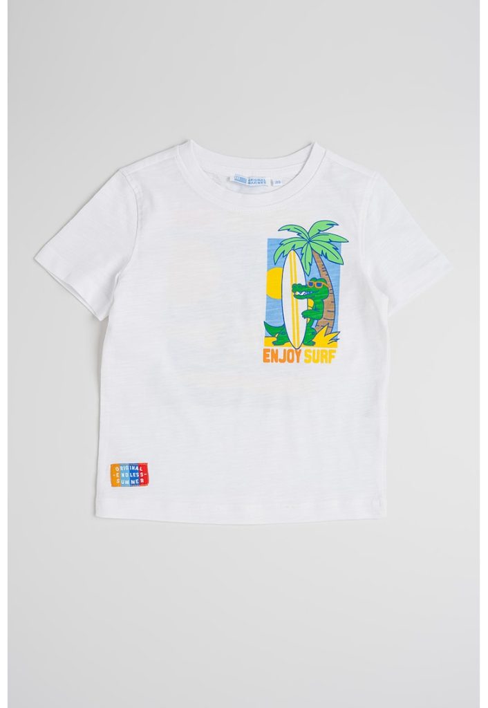 Tricou de bumbac cu imprimeu-BAIETI/IMBRACAMINTE/Tricouri si maiouri-IMBRACAMINTE/Tricouri si maiouri