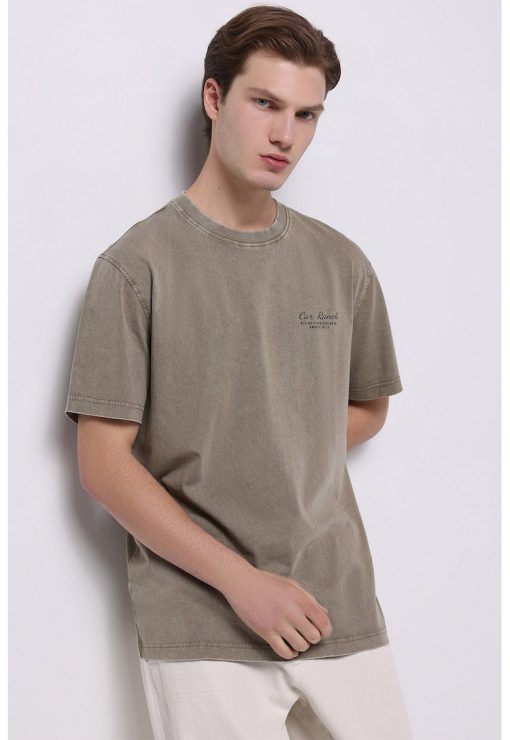 Tricou de bumbac cu imprimeu-BARBATI/IMBRACAMINTE/Tricouri si maiouri-IMBRACAMINTE/Tricouri si maiouri