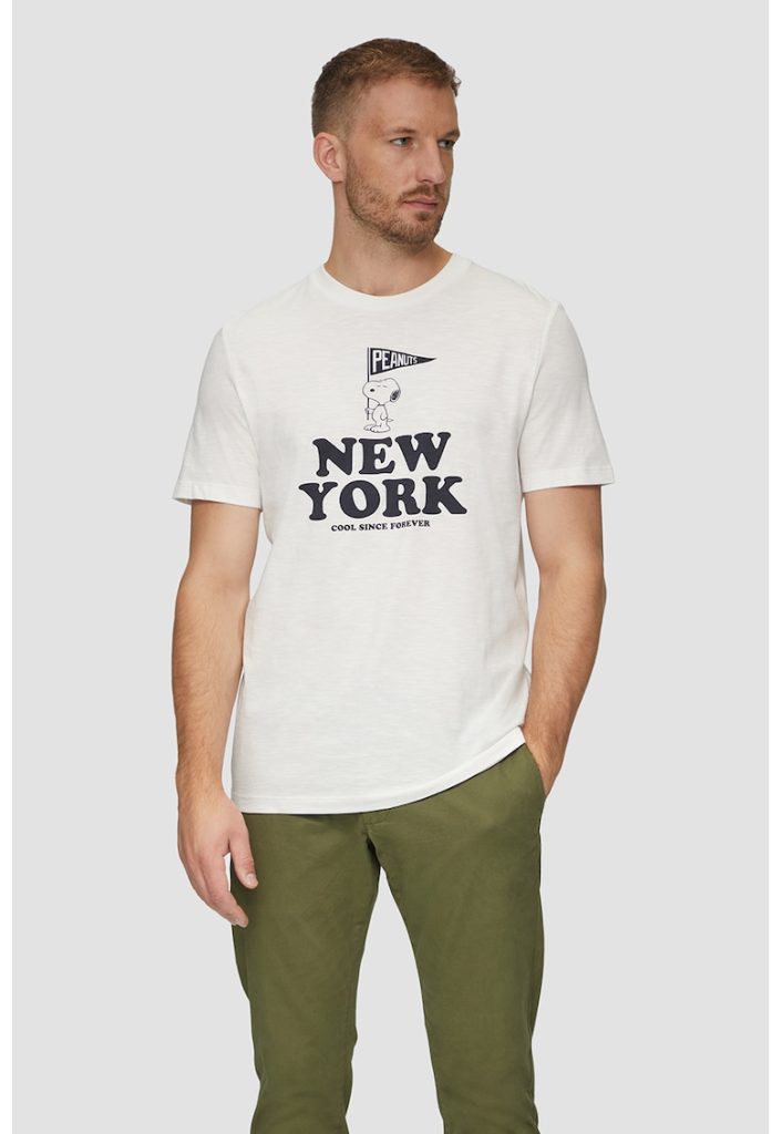 Tricou de bumbac cu imprimeu Peanuts-BARBATI/IMBRACAMINTE/Tricouri si maiouri-IMBRACAMINTE/Tricouri si maiouri