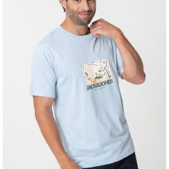 Tricou de bumbac cu imprimeu frontal-BARBATI/IMBRACAMINTE/Tricouri si maiouri-IMBRACAMINTE/Tricouri si maiouri