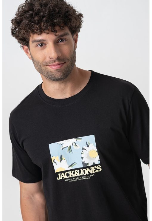 Tricou de bumbac cu imprimeu frontal-BARBATI/IMBRACAMINTE/Tricouri si maiouri-IMBRACAMINTE/Tricouri si maiouri