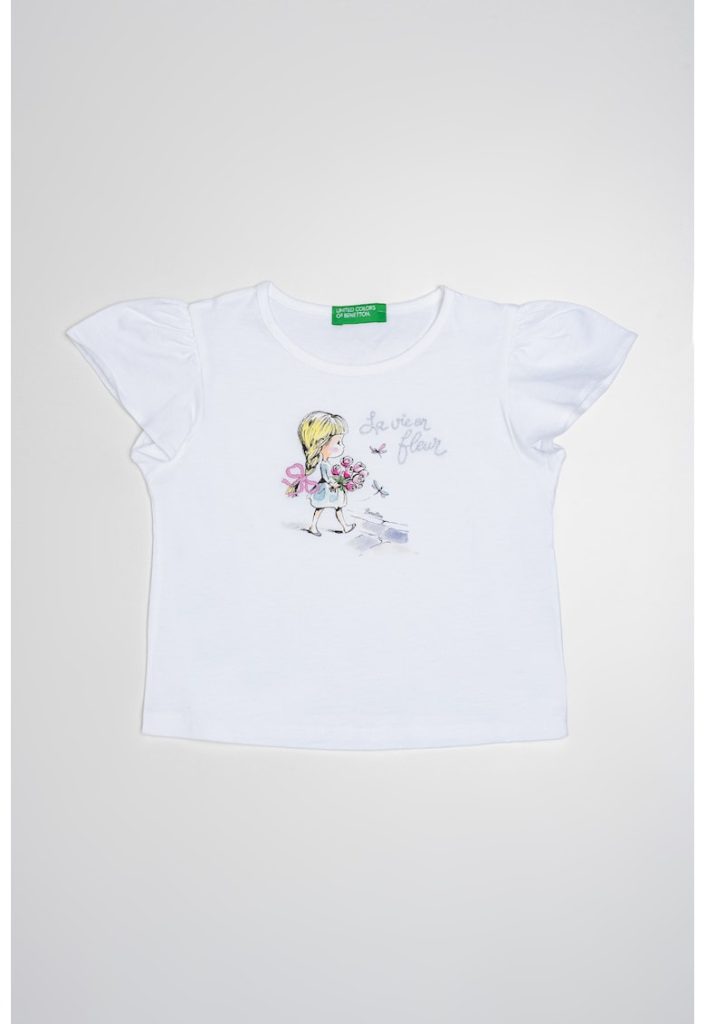 Tricou de bumbac cu imprimeu grafic-FETE/IMBRACAMINTE/Tricouri si maiouri-IMBRACAMINTE/Tricouri si maiouri