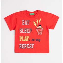 Tricou de bumbac cu imprimeu grafic-BAIETI/IMBRACAMINTE/Tricouri si maiouri-IMBRACAMINTE/Tricouri si maiouri