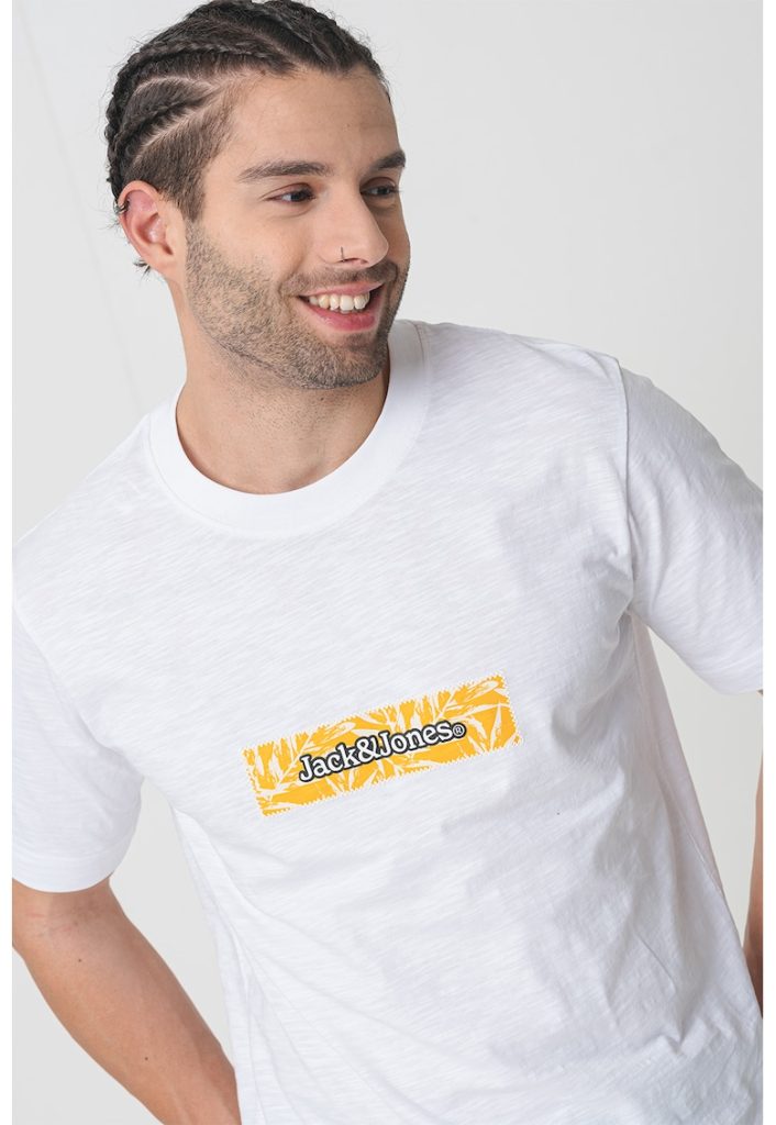 Tricou de bumbac cu imprimeu logo-BARBATI/IMBRACAMINTE/Tricouri si maiouri-IMBRACAMINTE/Tricouri si maiouri