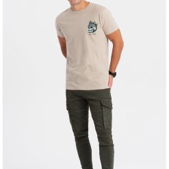 Tricou de bumbac cu imprimeu pe piept-BARBATI/IMBRACAMINTE/Tricouri si maiouri-IMBRACAMINTE/Tricouri si maiouri