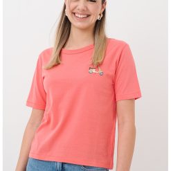 Tricou de bumbac cu imprimeu pe piept May-FEMEI/IMBRACAMINTE/Tricouri si maiouri-IMBRACAMINTE/Tricouri si maiouri