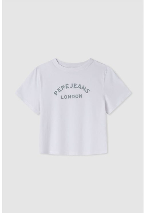 Tricou de bumbac cu logo-FETE/IMBRACAMINTE/Tricouri si maiouri-IMBRACAMINTE/Tricouri si maiouri