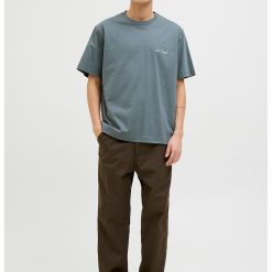 Tricou de bumbac cu model grafic pe partea din spate-BARBATI/IMBRACAMINTE/Tricouri si maiouri-IMBRACAMINTE/Tricouri si maiouri