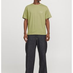 Tricou de bumbac cu model grafic pe partea din spate-BARBATI/IMBRACAMINTE/Tricouri si maiouri-IMBRACAMINTE/Tricouri si maiouri