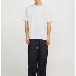 Tricou de bumbac cu model grafic pe partea din spate-BARBATI/IMBRACAMINTE/Tricouri si maiouri-IMBRACAMINTE/Tricouri si maiouri