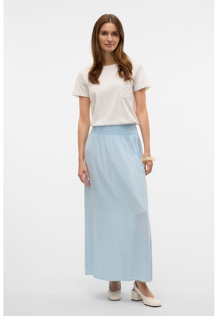 Tricou de bumbac organic cu buzunar pe piept-FEMEI/IMBRACAMINTE/Tricouri si maiouri-IMBRACAMINTE/Tricouri si maiouri