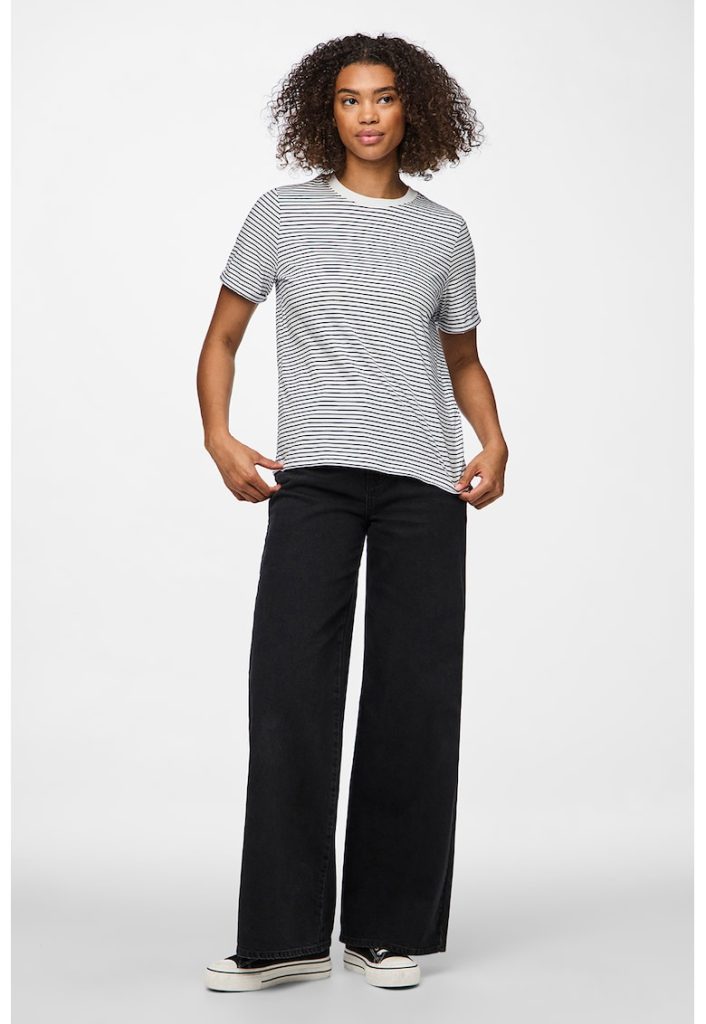 Tricou de bumbac organic cu decolteu la baza gatului-FEMEI/IMBRACAMINTE/Tricouri si maiouri-IMBRACAMINTE/Tricouri si maiouri