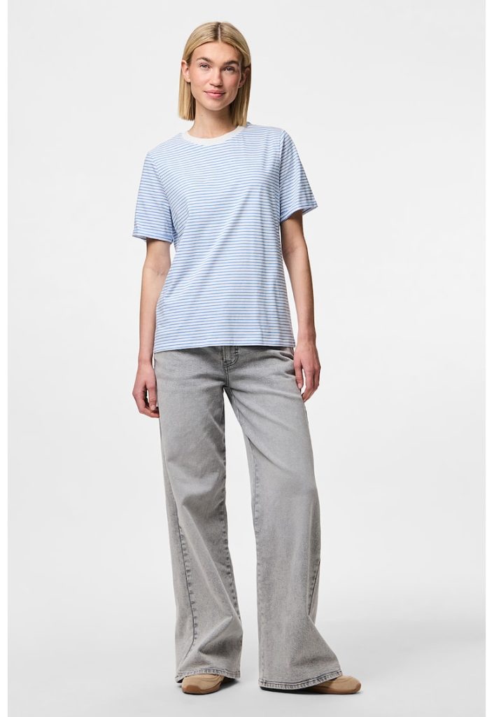 Tricou de bumbac organic cu decolteu la baza gatului-FEMEI/IMBRACAMINTE/Tricouri si maiouri-IMBRACAMINTE/Tricouri si maiouri