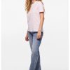 Tricou de bumbac organic cu decolteu la baza gatului-FEMEI/IMBRACAMINTE/Tricouri si maiouri-IMBRACAMINTE/Tricouri si maiouri