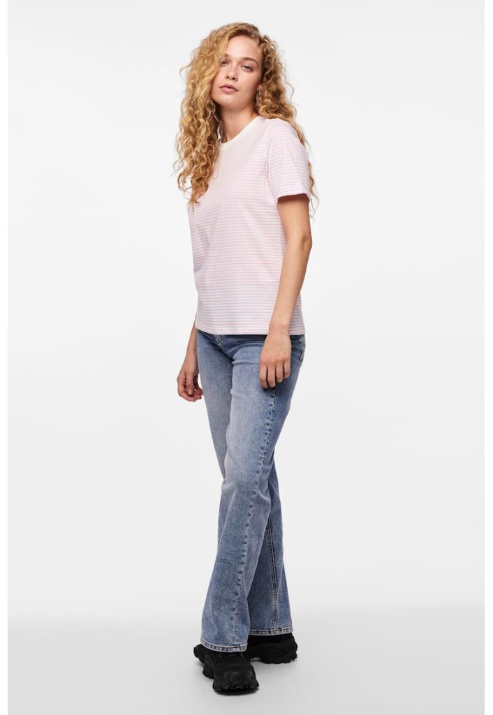 Tricou de bumbac organic cu decolteu la baza gatului-FEMEI/IMBRACAMINTE/Tricouri si maiouri-IMBRACAMINTE/Tricouri si maiouri