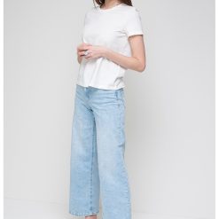 Tricou de bumbac organic cu imprimeu pe partea din spate-FEMEI/IMBRACAMINTE/Tricouri si maiouri-IMBRACAMINTE/Tricouri si maiouri