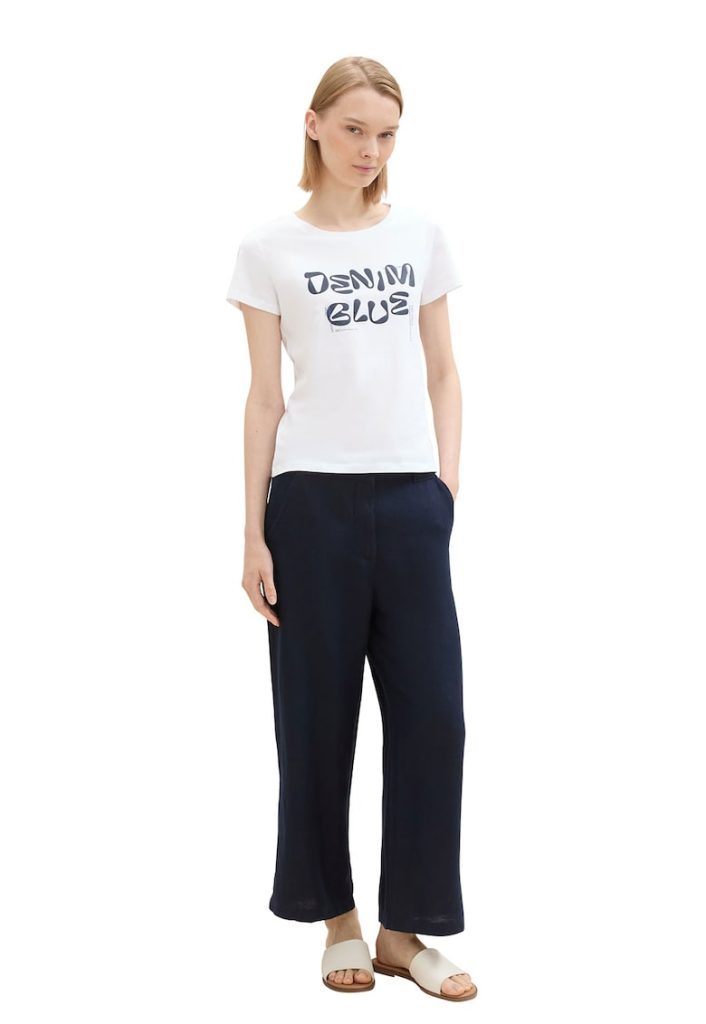 Tricou de bumbac organic cu imprimeu text-FEMEI/IMBRACAMINTE/Tricouri si maiouri-IMBRACAMINTE/Tricouri si maiouri