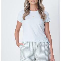 Tricou de bumbac organic cu prindere laterala-FEMEI/IMBRACAMINTE/Tricouri si maiouri-IMBRACAMINTE/Tricouri si maiouri