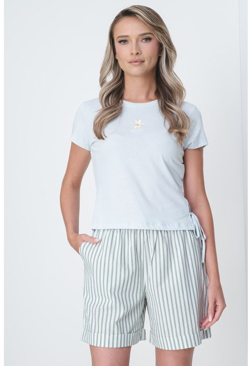 Tricou de bumbac organic cu prindere laterala-FEMEI/IMBRACAMINTE/Tricouri si maiouri-IMBRACAMINTE/Tricouri si maiouri