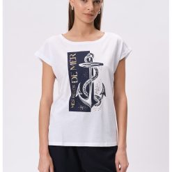 Tricou din amestec de modal-FEMEI/IMBRACAMINTE/Tricouri si maiouri-IMBRACAMINTE/Tricouri si maiouri