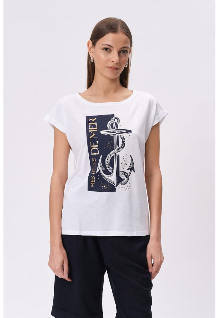 Tricou din amestec de modal-FEMEI/IMBRACAMINTE/Tricouri si maiouri-IMBRACAMINTE/Tricouri si maiouri