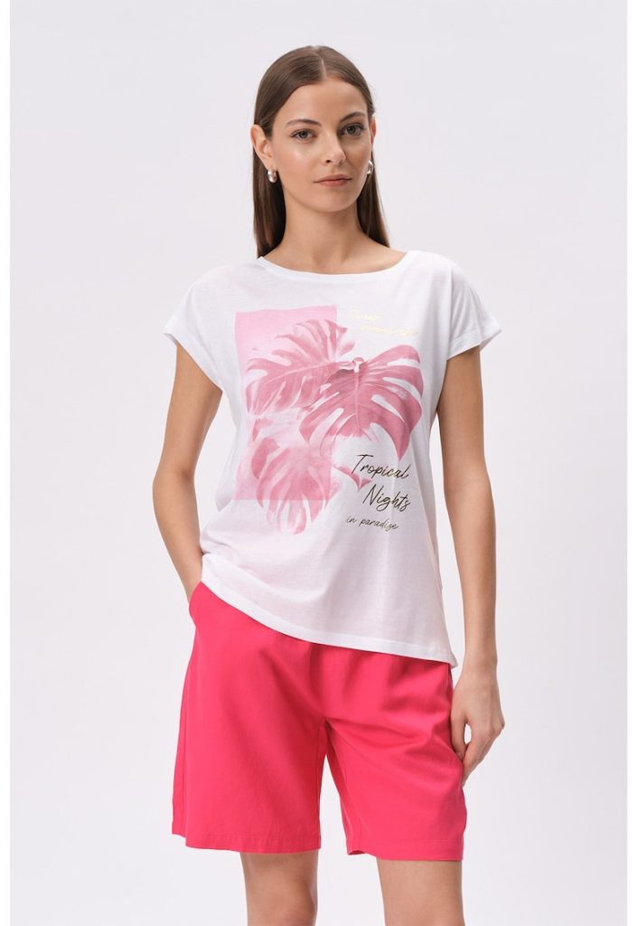 Tricou din amestec de modal-FEMEI/IMBRACAMINTE/Tricouri si maiouri-IMBRACAMINTE/Tricouri si maiouri