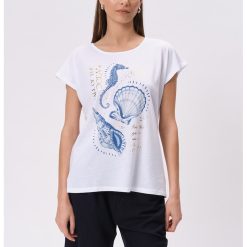 Tricou din amestec de modal cu decolteu rotund-FEMEI/IMBRACAMINTE/Tricouri si maiouri-IMBRACAMINTE/Tricouri si maiouri