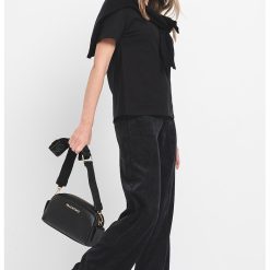 Tricou din bumbac cu decolteu la baza gatului-FEMEI/IMBRACAMINTE/Tricouri si maiouri-IMBRACAMINTE/Tricouri si maiouri